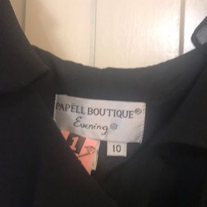 Long black crepe fully lined dress